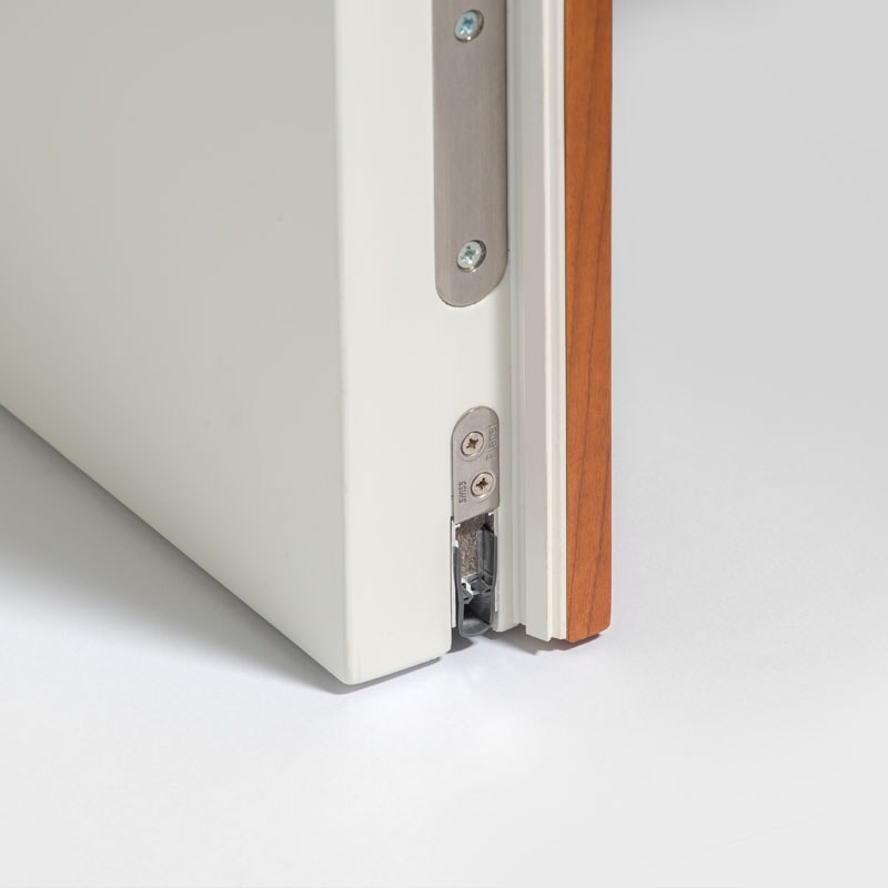 Precision door hardware and sealing detail